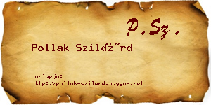 Pollak Szilárd névjegykártya