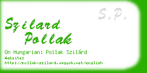 szilard pollak business card